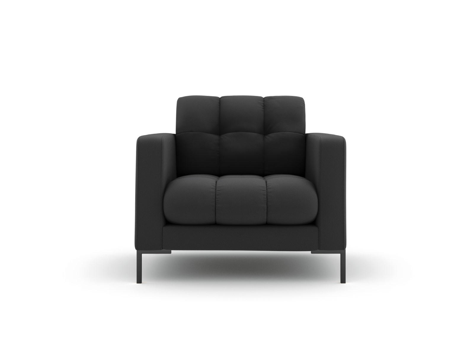SESSEL Mamaia aus strukturiertem Stoff dunkelgrau - Dunkelgrau, Textil (92/75/87cm) - Micadoni