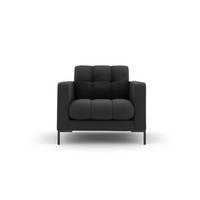 SESSEL Mamaia aus strukturiertem Stoff dunkelgrau - Dunkelgrau, Textil (92/75/87cm) - Micadoni
