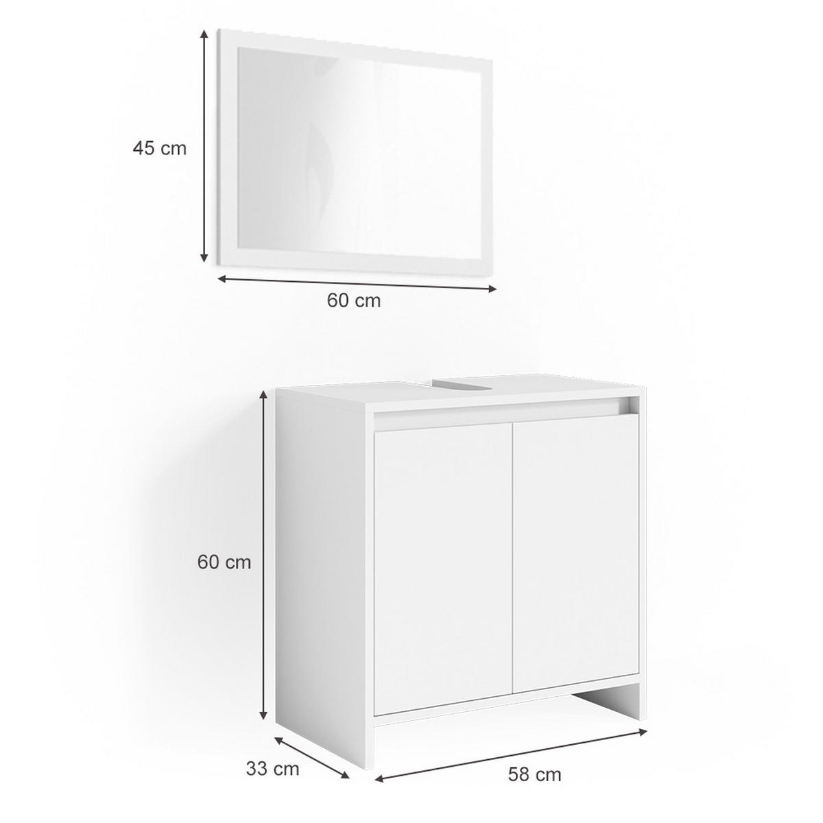 Weiß, Holzwerkstoff (58/60/33cm) - Vicco