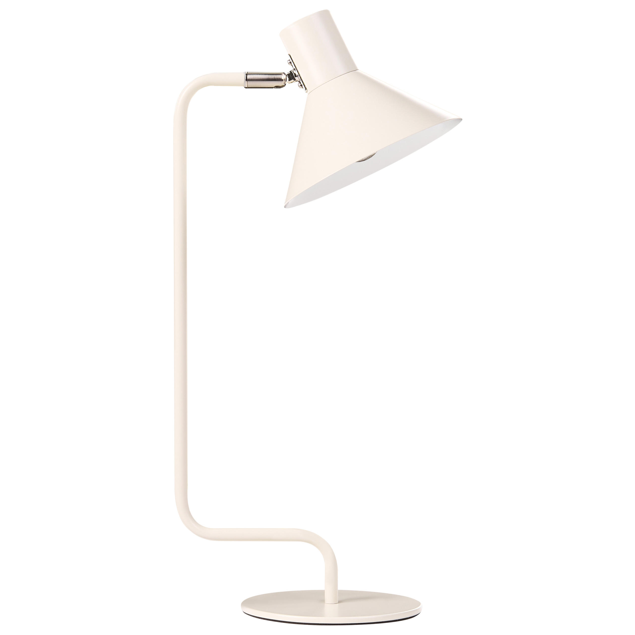 SCHREIBTISCHLAMPE Metall Cremeweiß Rimava - Creme, Metall (17/17/51cm) - Beliani