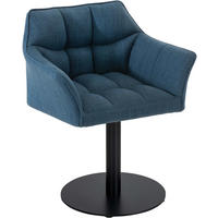 SESSEL Stoff blau - Blau/Schwarz, Textil/Metall (64/75/48cm) - CLP