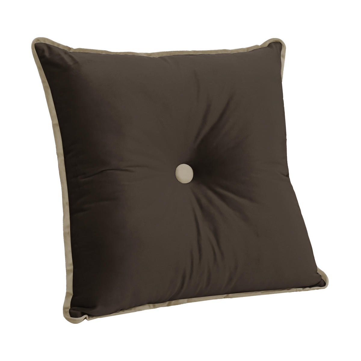 DEKOKISSEN Quadratische Samt 50*50cm - Dunkelbraun, Textil (50/50cm) - Vercart