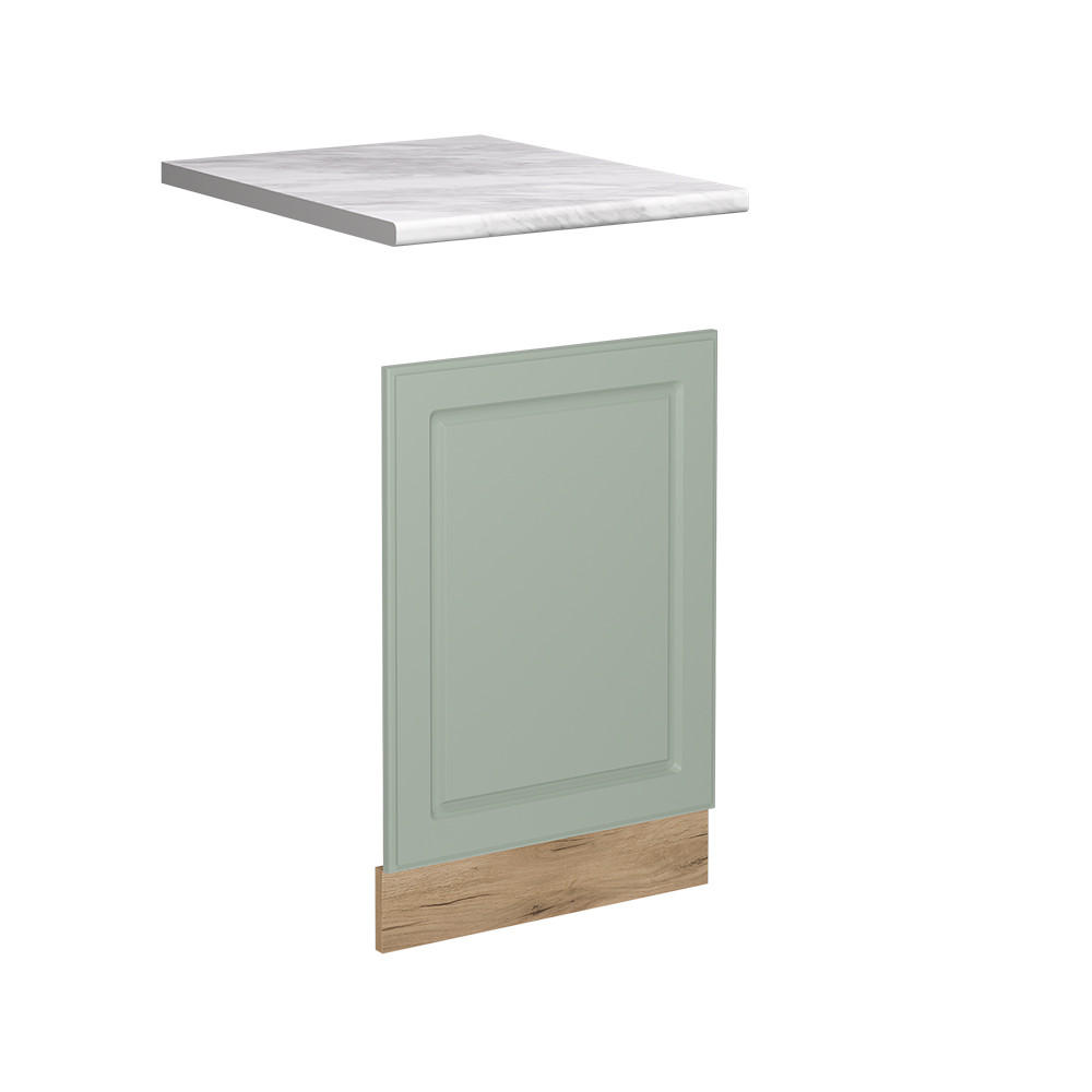 PREDNÝ PANEL R-Line, Mint vidiecky dom/Dub Goldkraft, 45 cm Marmori työtaso - zelená/dub medový, kompozitné drevo (45/67.4/60cm) - Vicco