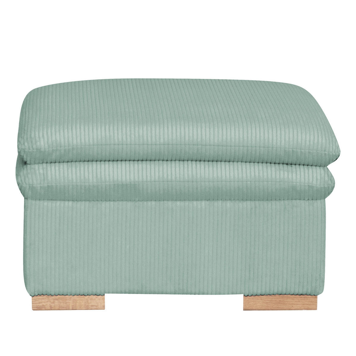 POLSTERHOCKER - Blau/Eichefarben, Eichenholz/Textil (80/45/80cm) - home24