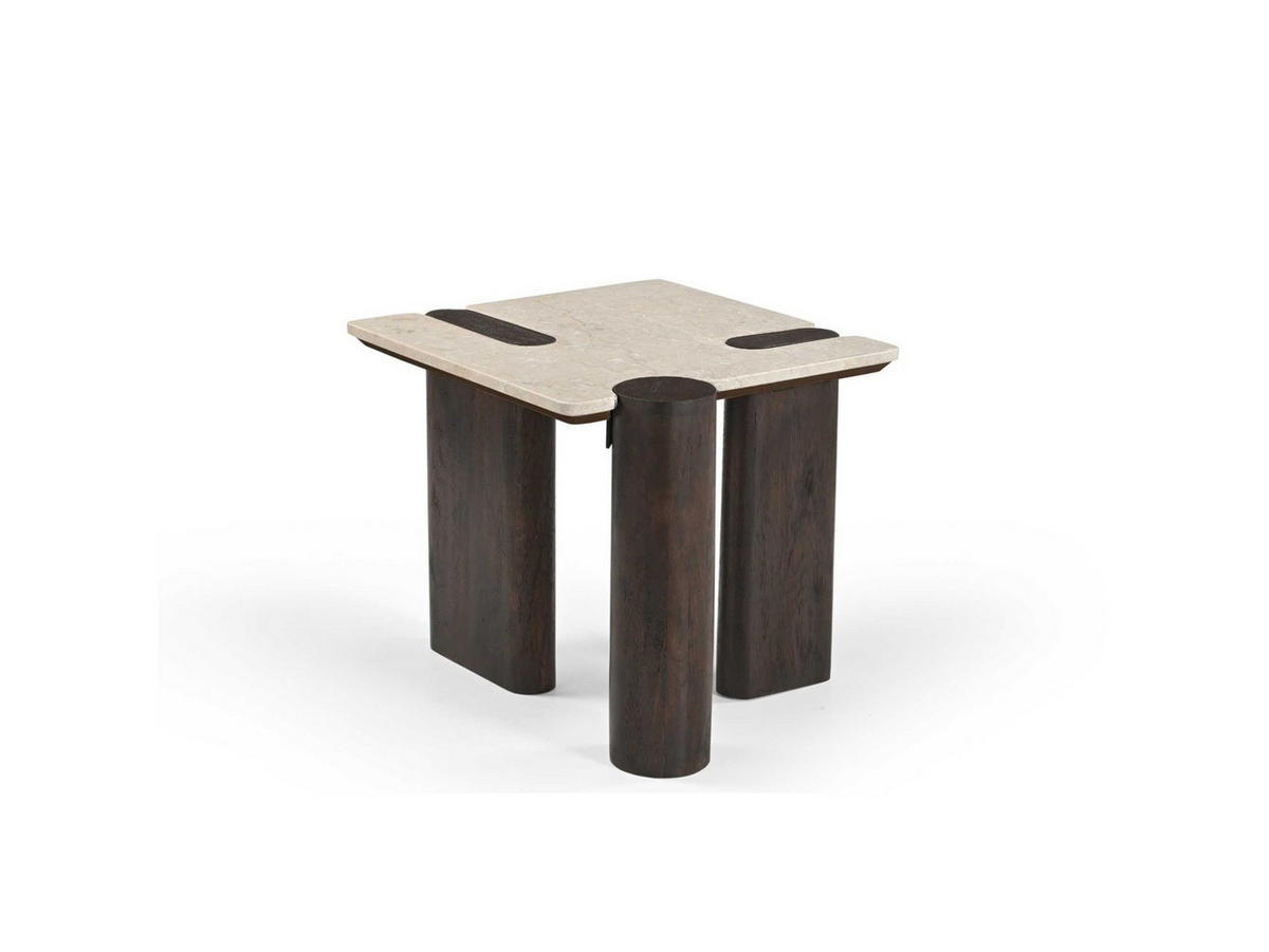 COUCHTISCH Maeve Mangoholz 57 cm / 50 cm Dunkelbraun - Dunkelbraun, Holz (50/57/45cm) - Villa Möbel