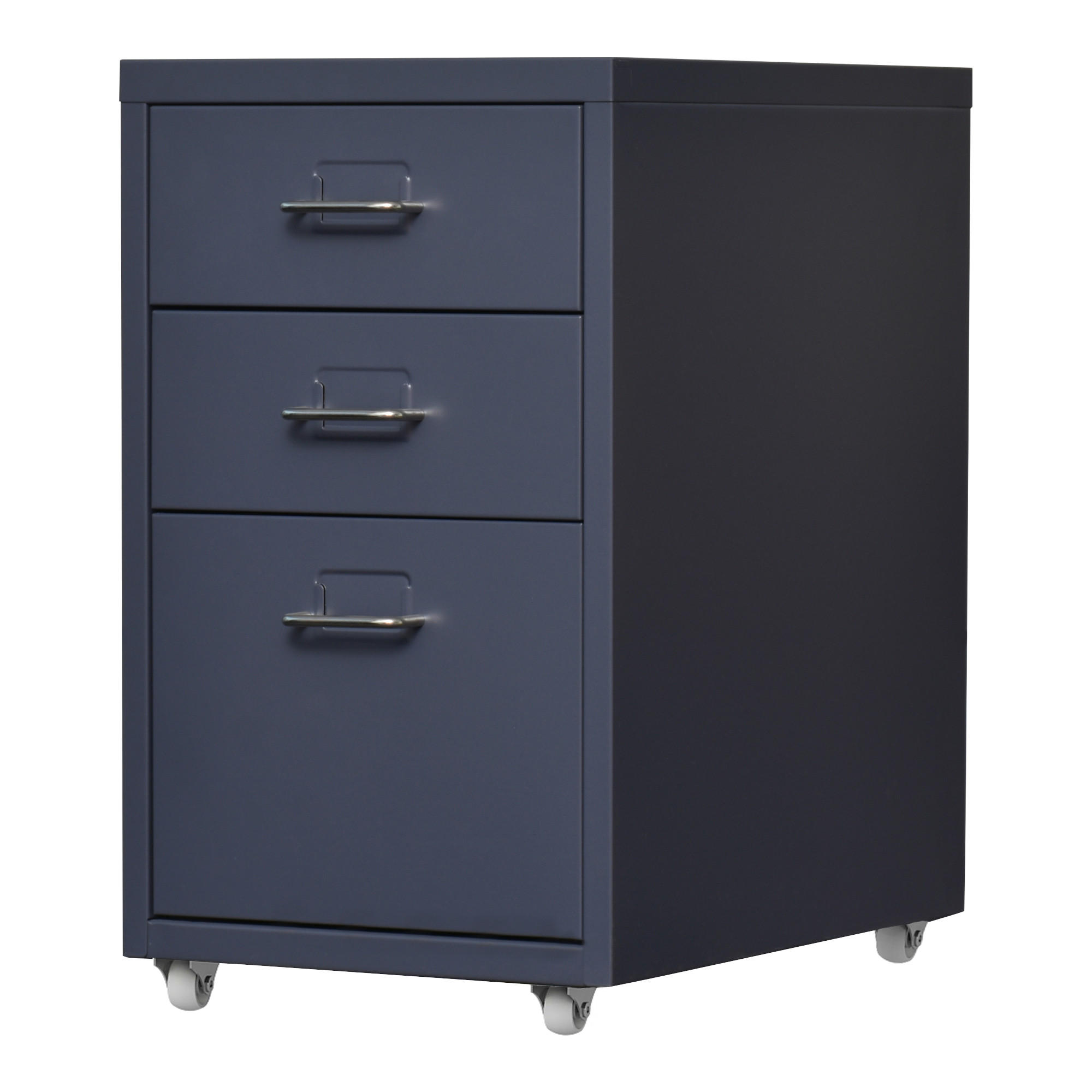 ROLLCONTAINER Kökar - Grau, Metall (28/48/41cm) - [en.casa]