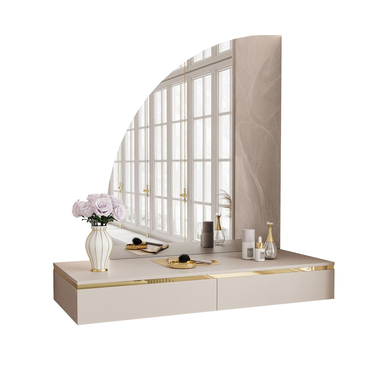 Lookway Schminktisch Kaschmir 102x105x44 cm