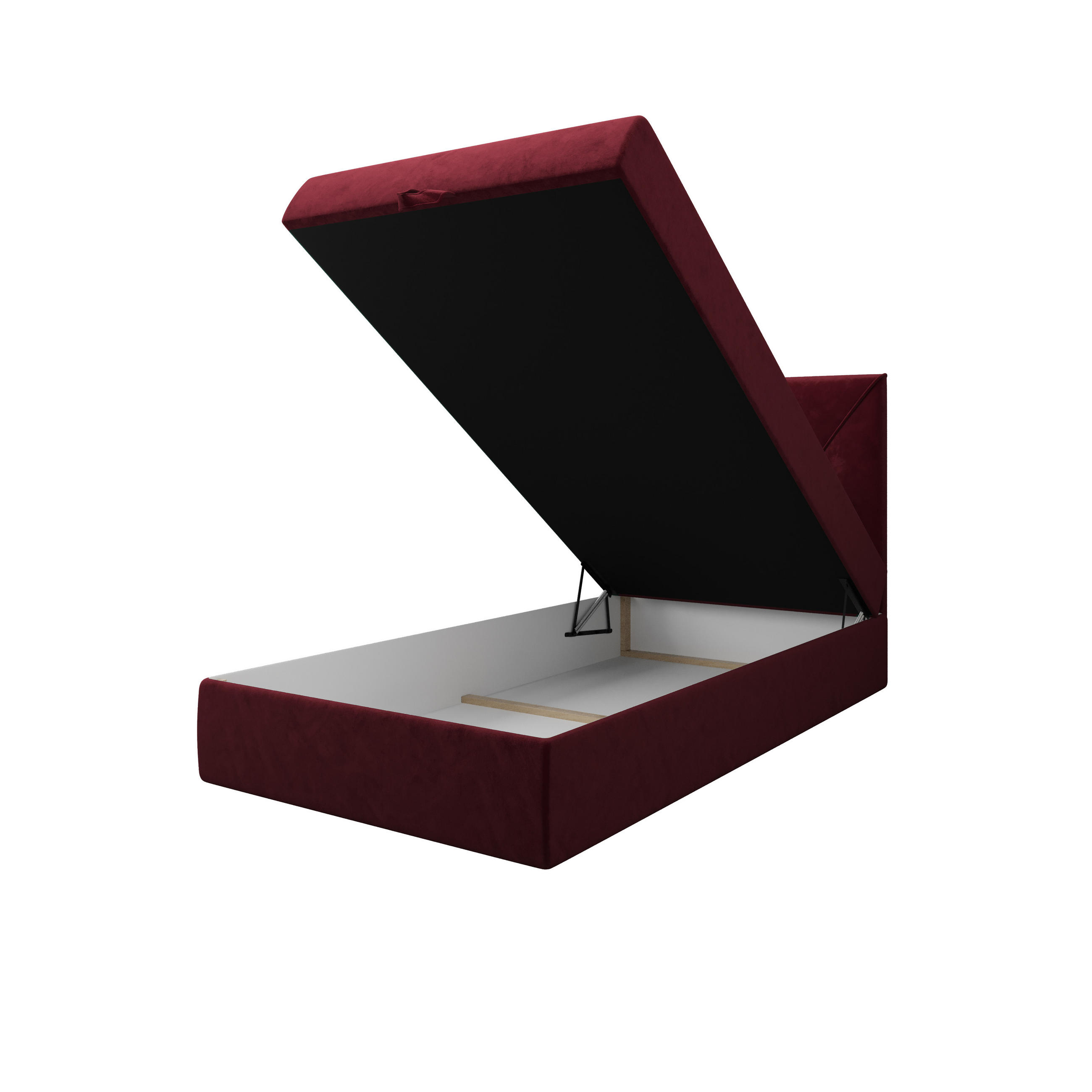 Thumbnail - Bedante Boxbett, Rot, Textil, Höhe ca. 19 cm, 80x200 cm, Oeko-Tex® Standard 100, Schlafzimmer, Betten, Boxspringbetten