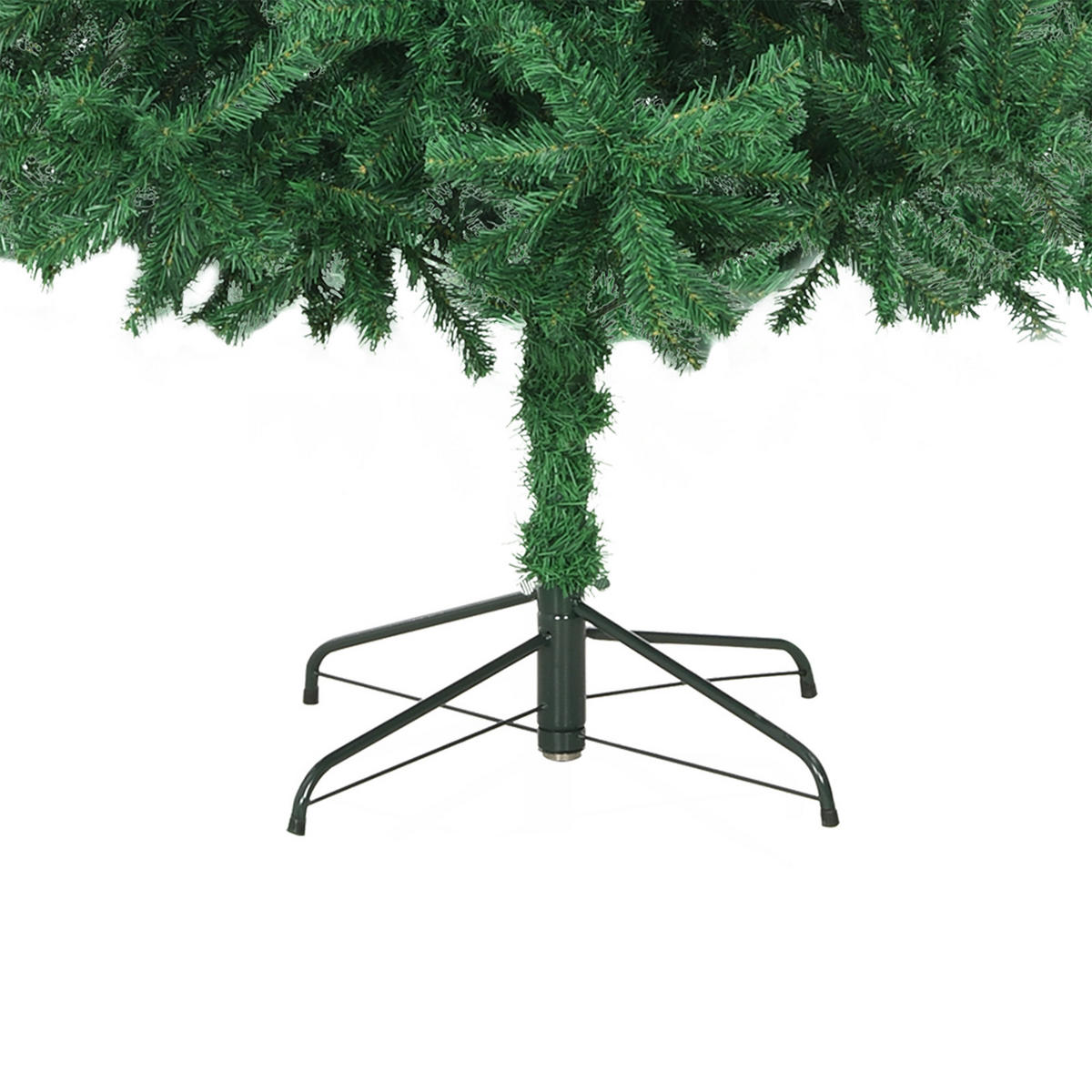 WEIHNACHTSBAUM Künstlicher 155/155/300 cm Grün PVC - Goldfarben/Grün, Kunststoff (300cm) - vidaXL