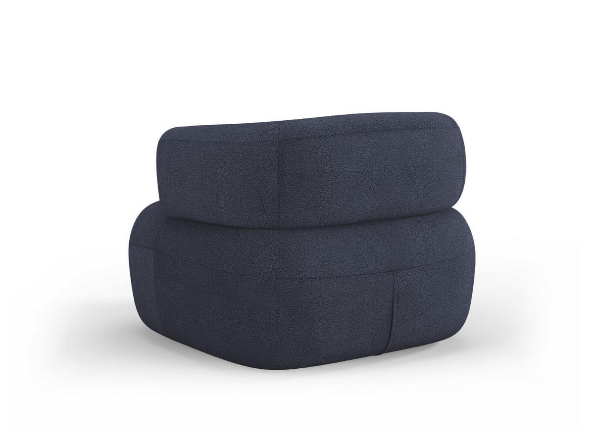 SESSEL Jenny aus Boucle dunkelblau - Dunkelblau, Textil (88/73/90cm) - Micadoni