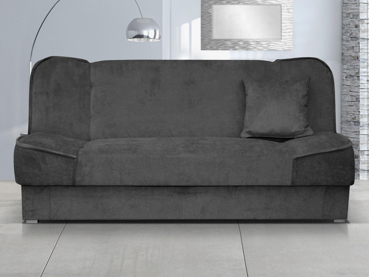 SCHLAFSOFA Gabi - Greige/Silberfarben, Holz/Kunststoff (175/80/80cm) - MIRJAN24