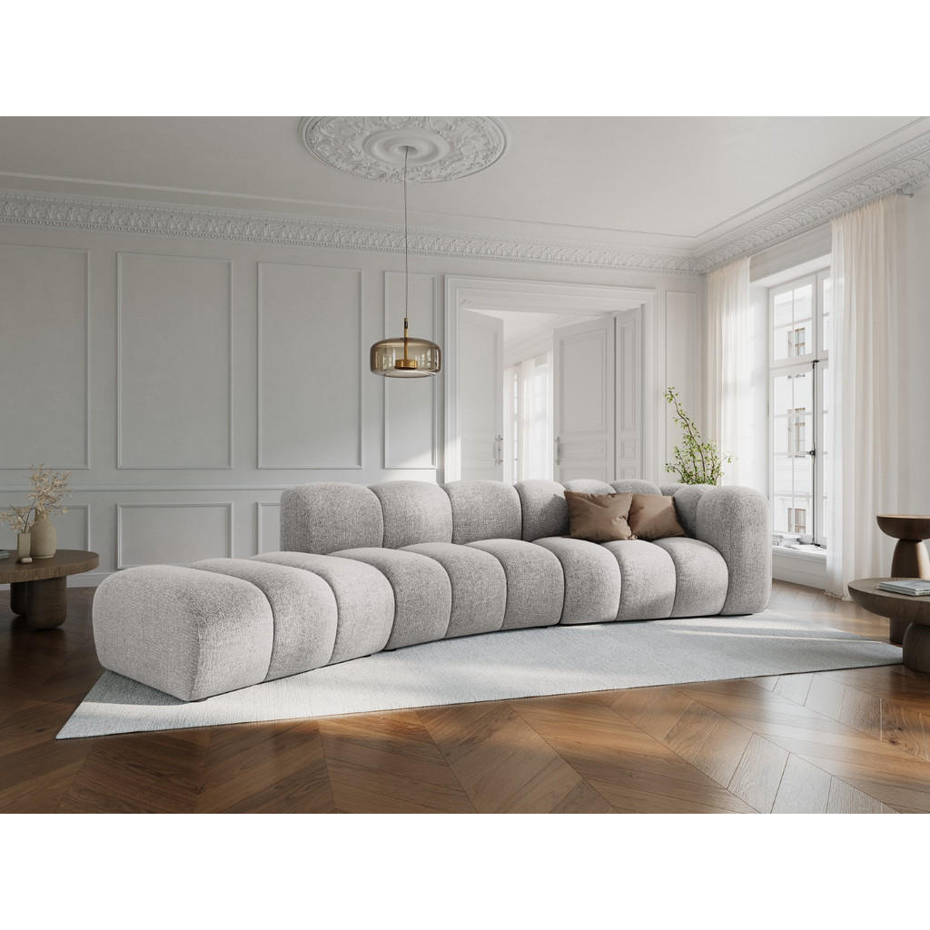 Thumbnail - Micadoni Sofa, Hellgrau, Textil, 5-Sitzer, 166x70x335 cm, Hergestellt in Europa, Oeko-Tex®, Wohnzimmer, Sofas & Couches,...