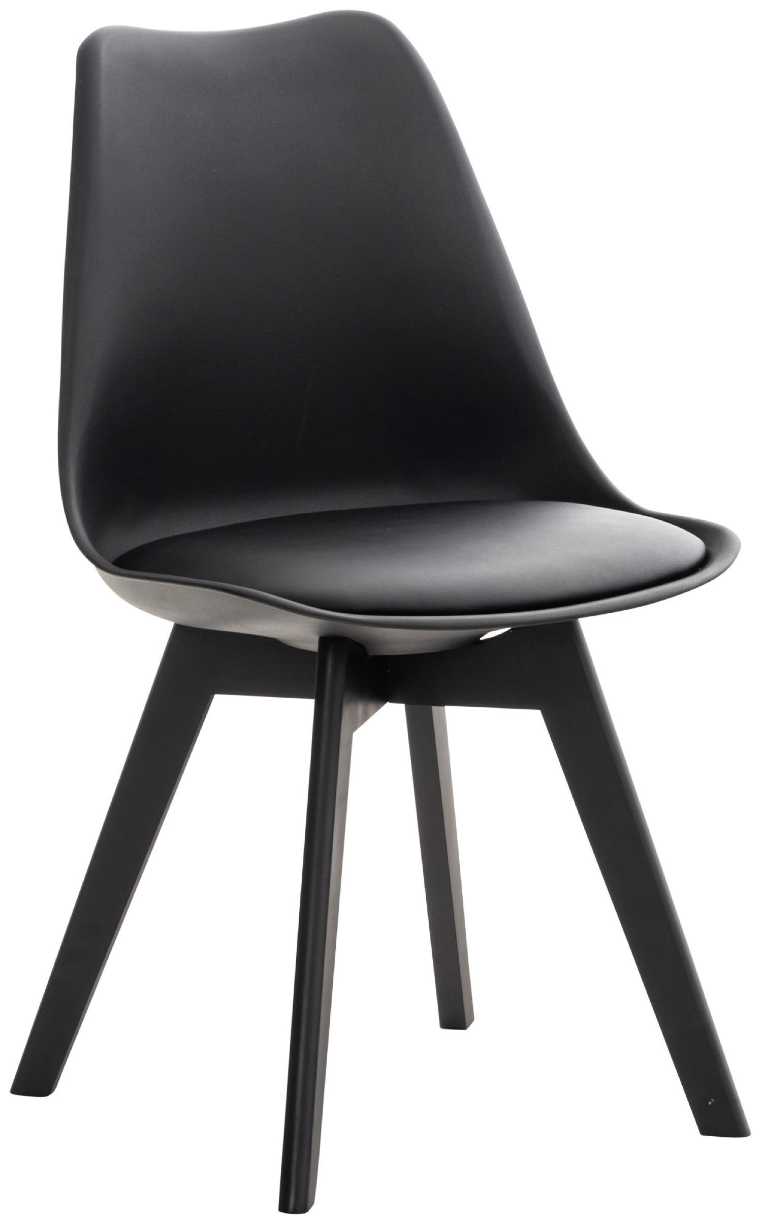 ESSZIMMERSTUHL Lines, schwarz/schwarz - Schwarz, Holz/Textil (49/83/50cm) - TPFLiving