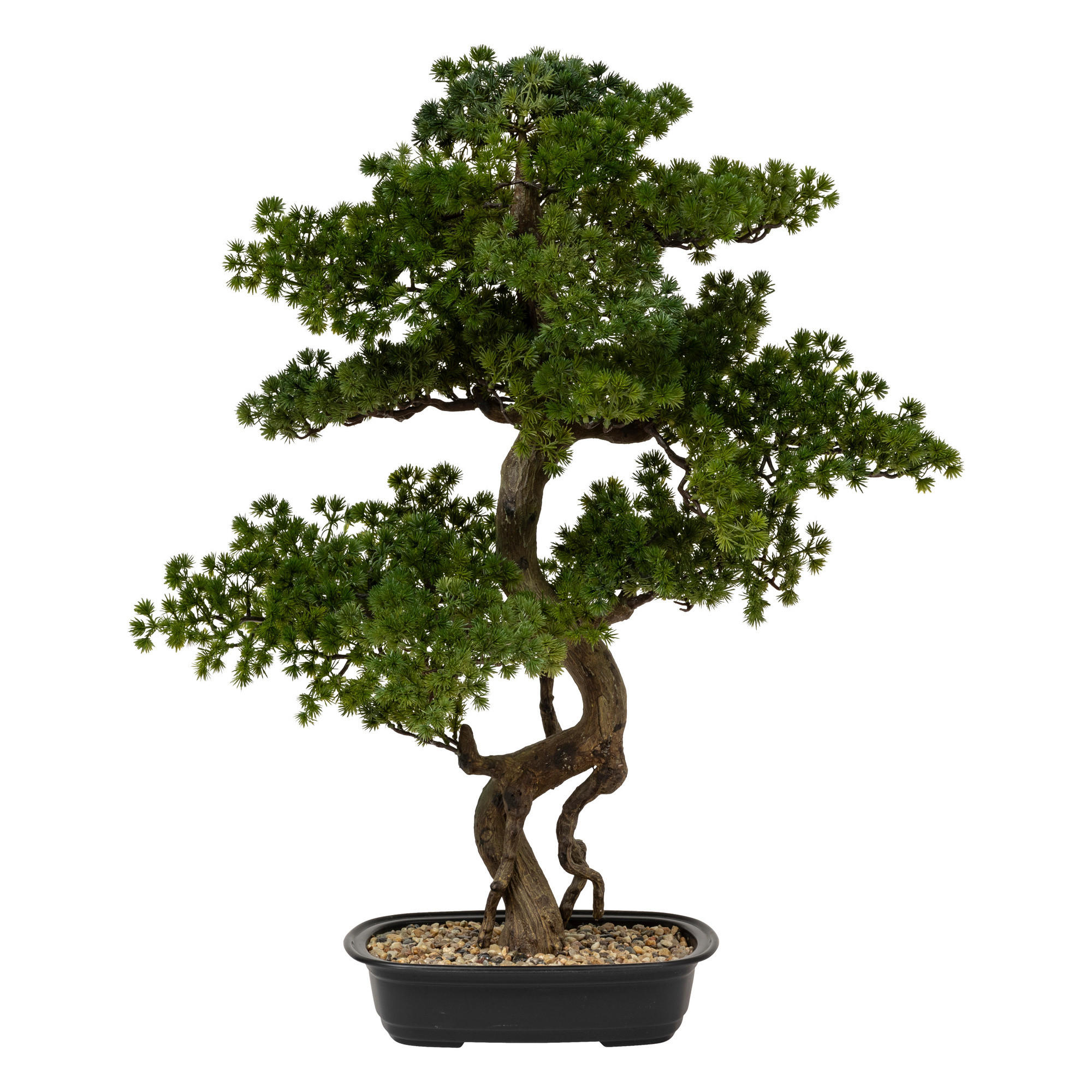 BONSAI-BAUM schwarze Keramikschale Polin 72/36/86 cm - Multicolor, Keramik (86cm) - Atmosphera Createur d´interieur