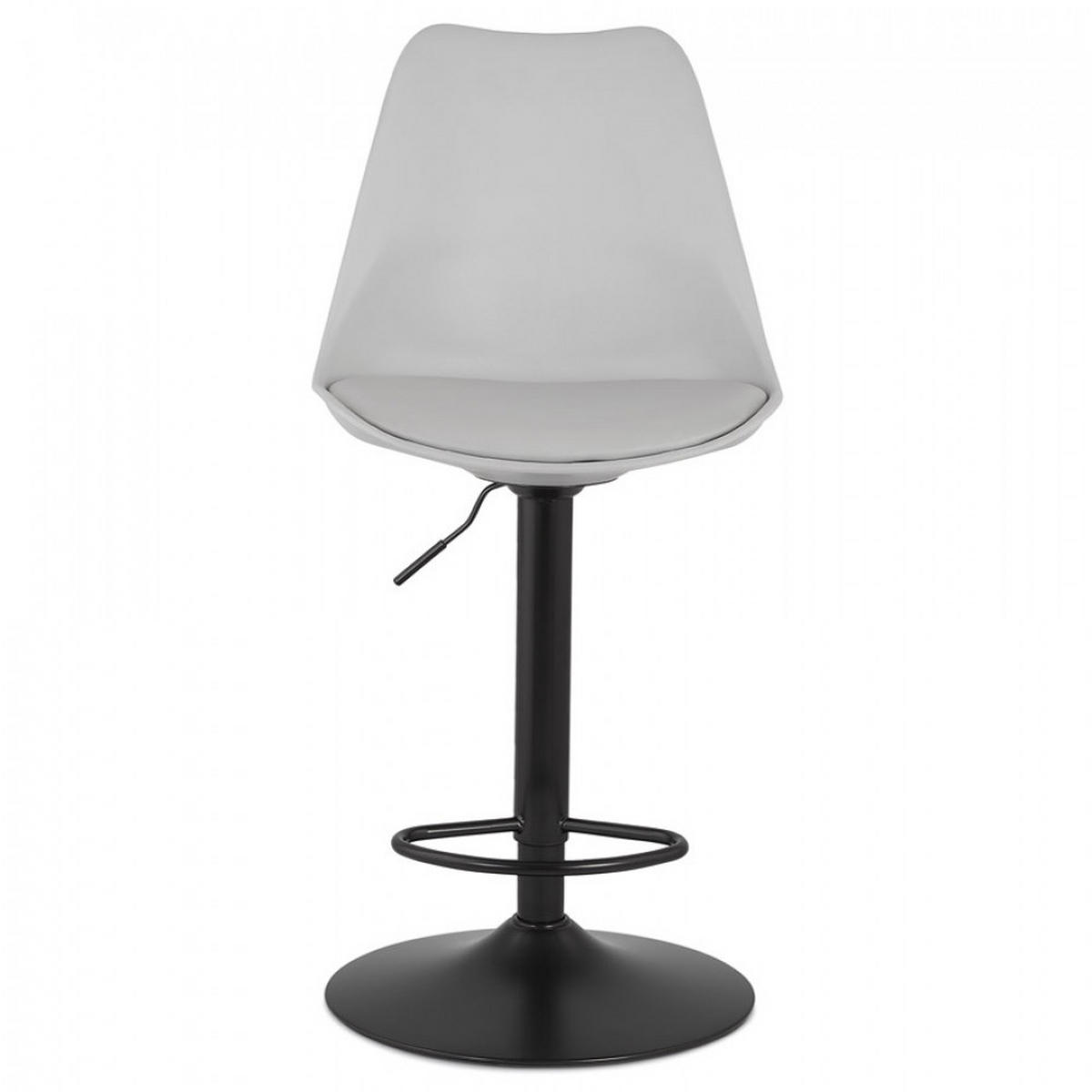 BARHOCKER grau 55x123x48cm - Schwarz/Grau, Kunststoff/Metall (55/123/48cm) - AlterEgo