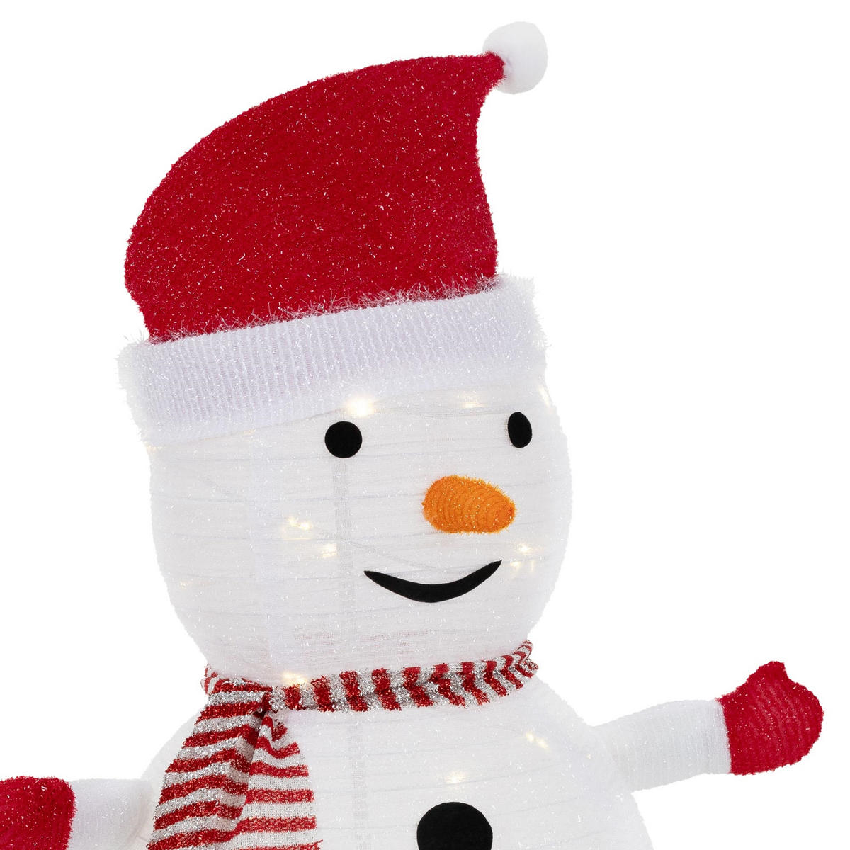 WEIHNACHT Schneeman - Rot, Kunststoff (58/68/32cm) - ECD-Germany