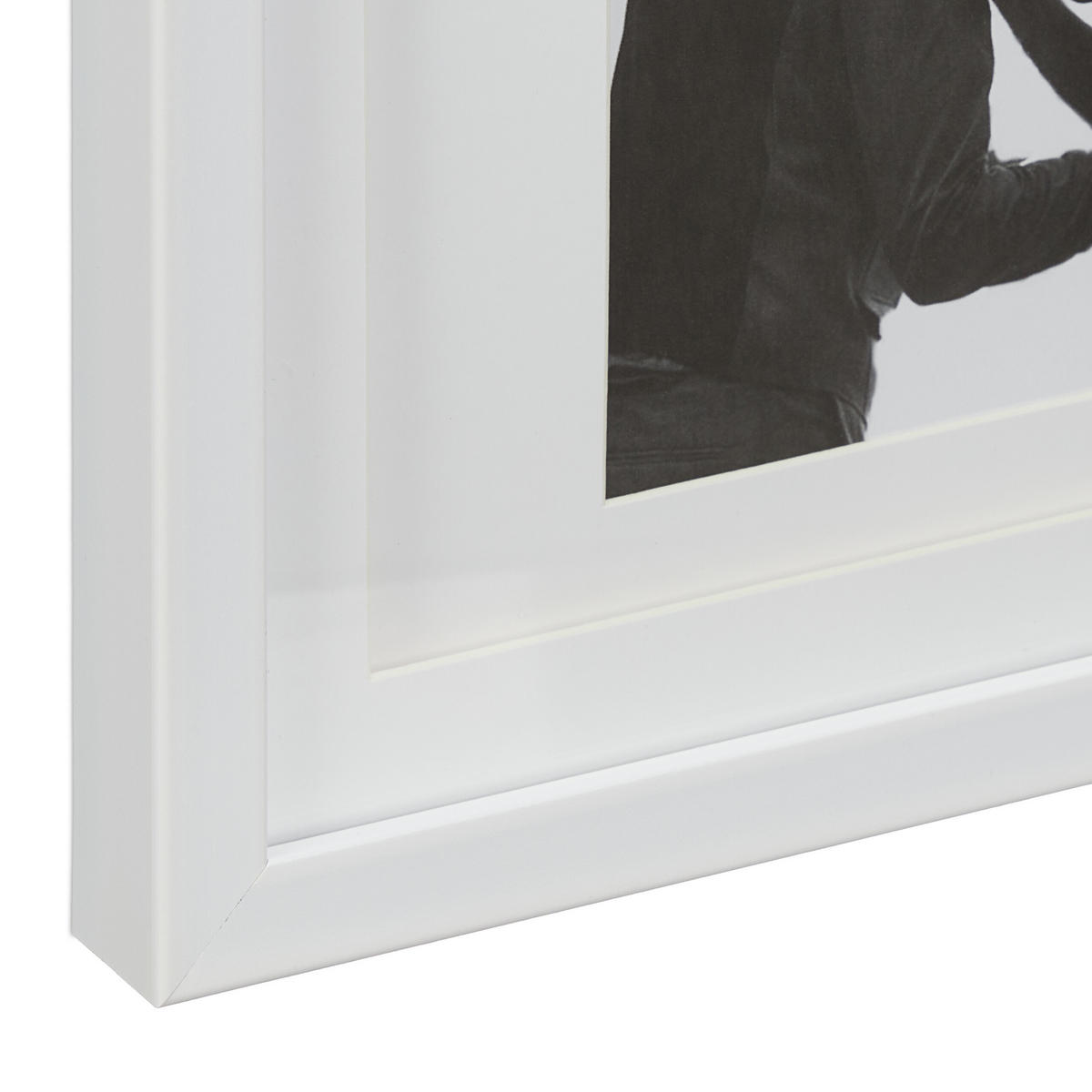 2XBILDERRAHMEN - Weiß, Glas/Kunststoff (27/27/2.5cm) - Relaxdays