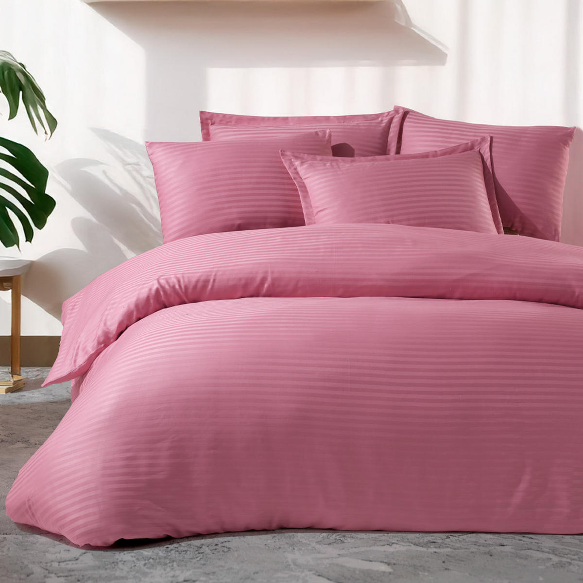 BETTWÄSCHE 4-teilig 135/200 cm YS - Rosa, Textil (135/200cm) - ROLFNERS