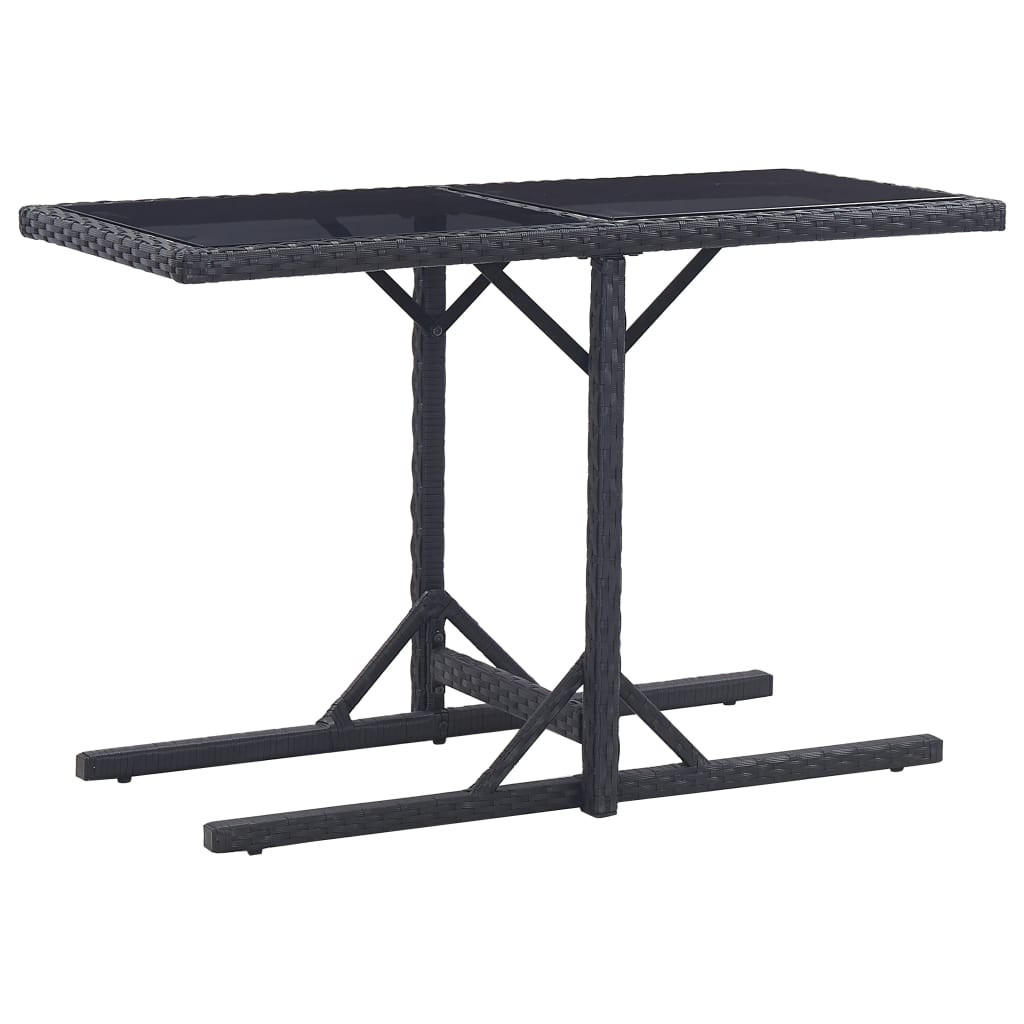 GARTENTISCH Tischulf 53/72/110 cm - Schwarz, Naturmaterialien (110/53/72cm) - ZMH