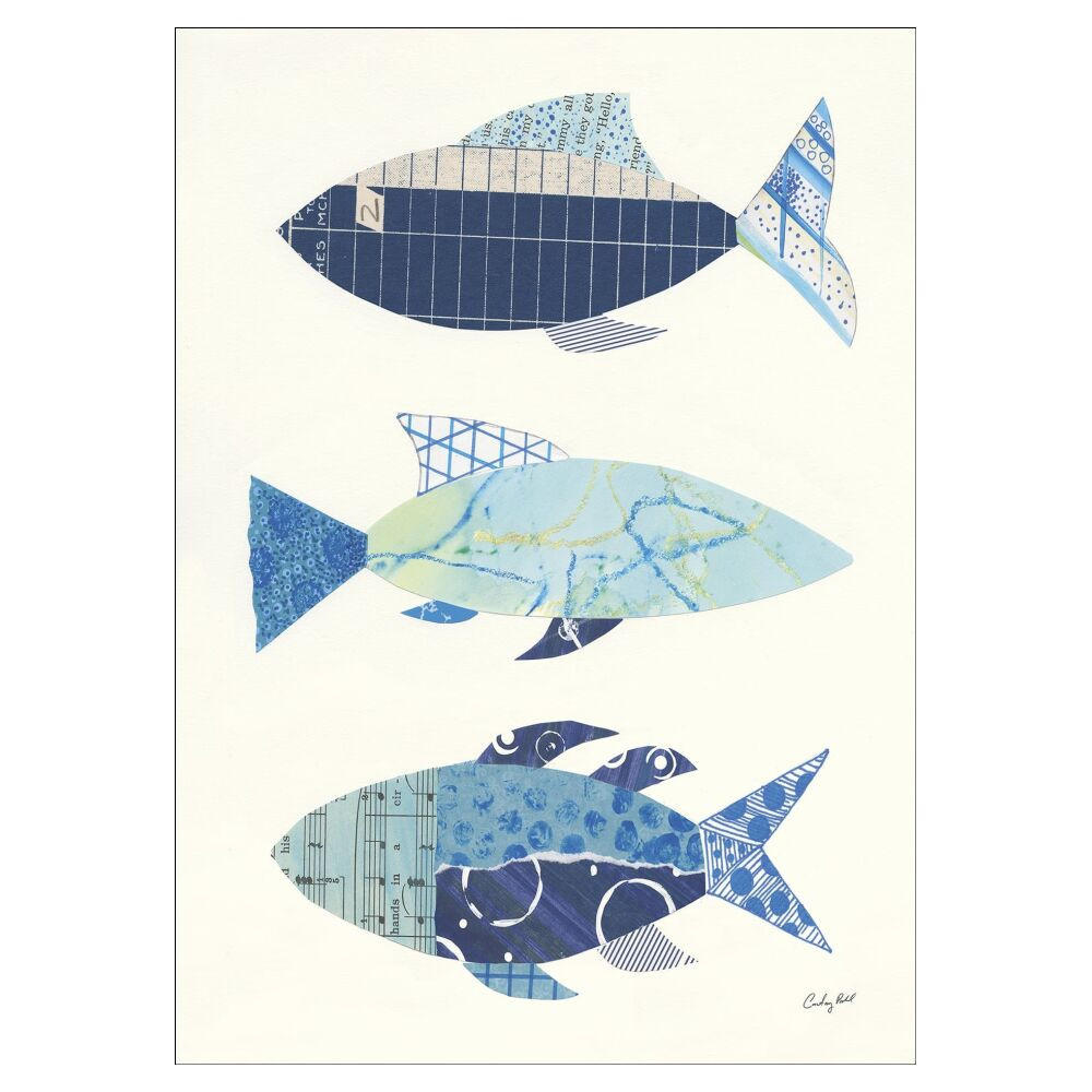 POSTER Wild Apple - Go With the Flow IV - Blau, Papier (70/100/0.1cm) - Poster&Frame