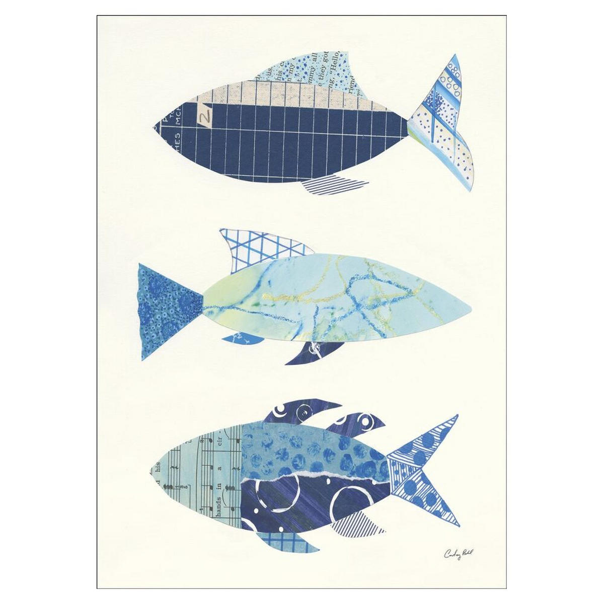 POSTER Wild Apple - Go With the Flow IV - Blau, Papier (70/100/0.1cm) - Poster&Frame
