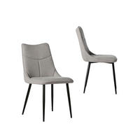 ESSZIMMERSTUHL Selma Grau 46 cm x 85 cm 2er-Set - Grau, Textil (46/85/62cm) - Klast Home