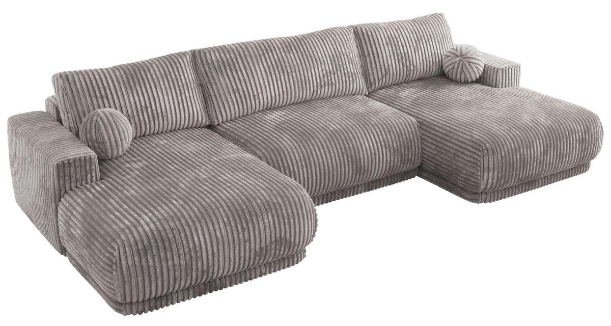 SEDACIA SÚPRAVA RINA U Svetlosivá Menčester - čierna/svetlosivá, textil/plast (360/85/170cm) - MKS