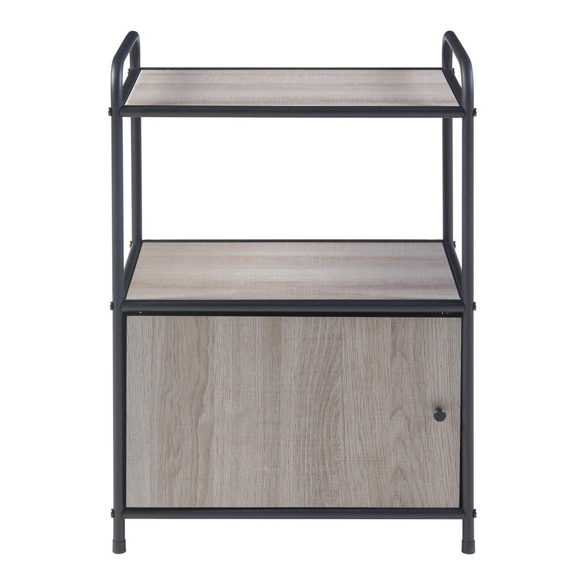 BEISTELLTISCH Gulen - Eichefarben/Schwarz, Holzwerkstoff/Metall (33/43/60cm) - [en.casa]