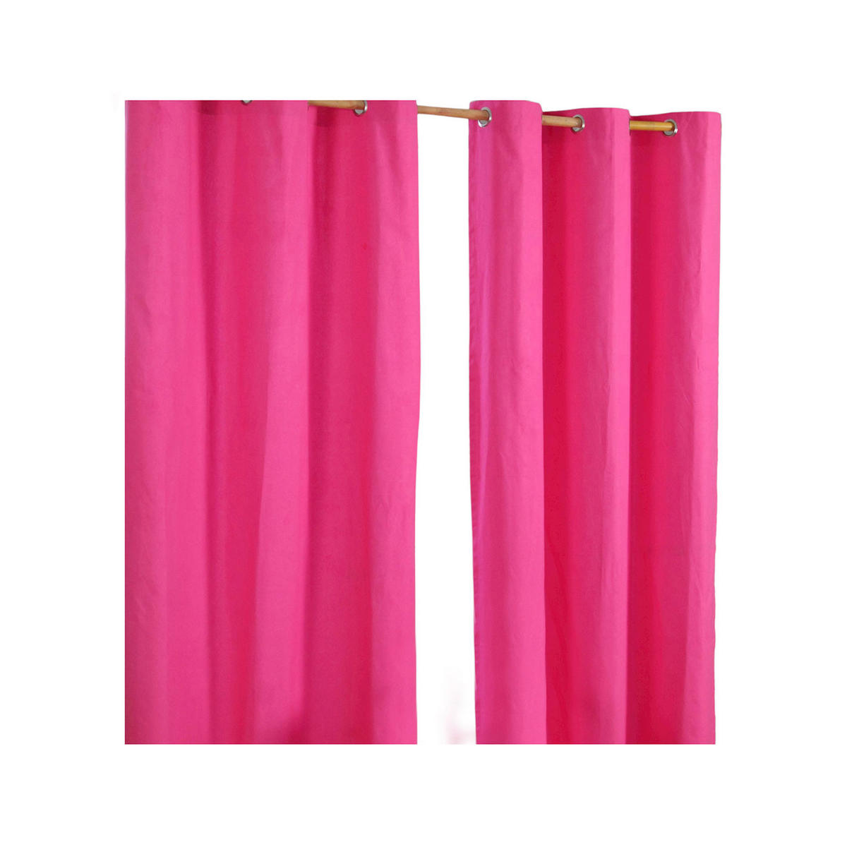 ÖSENVORHANG blickdicht 2er-Set, 137/228 cm - Pink, Textil (137/228cm) - Homescapes