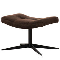 POLSTERHOCKER - Schwarz/Braun, Textil/Metall (67/47/50cm) - home24