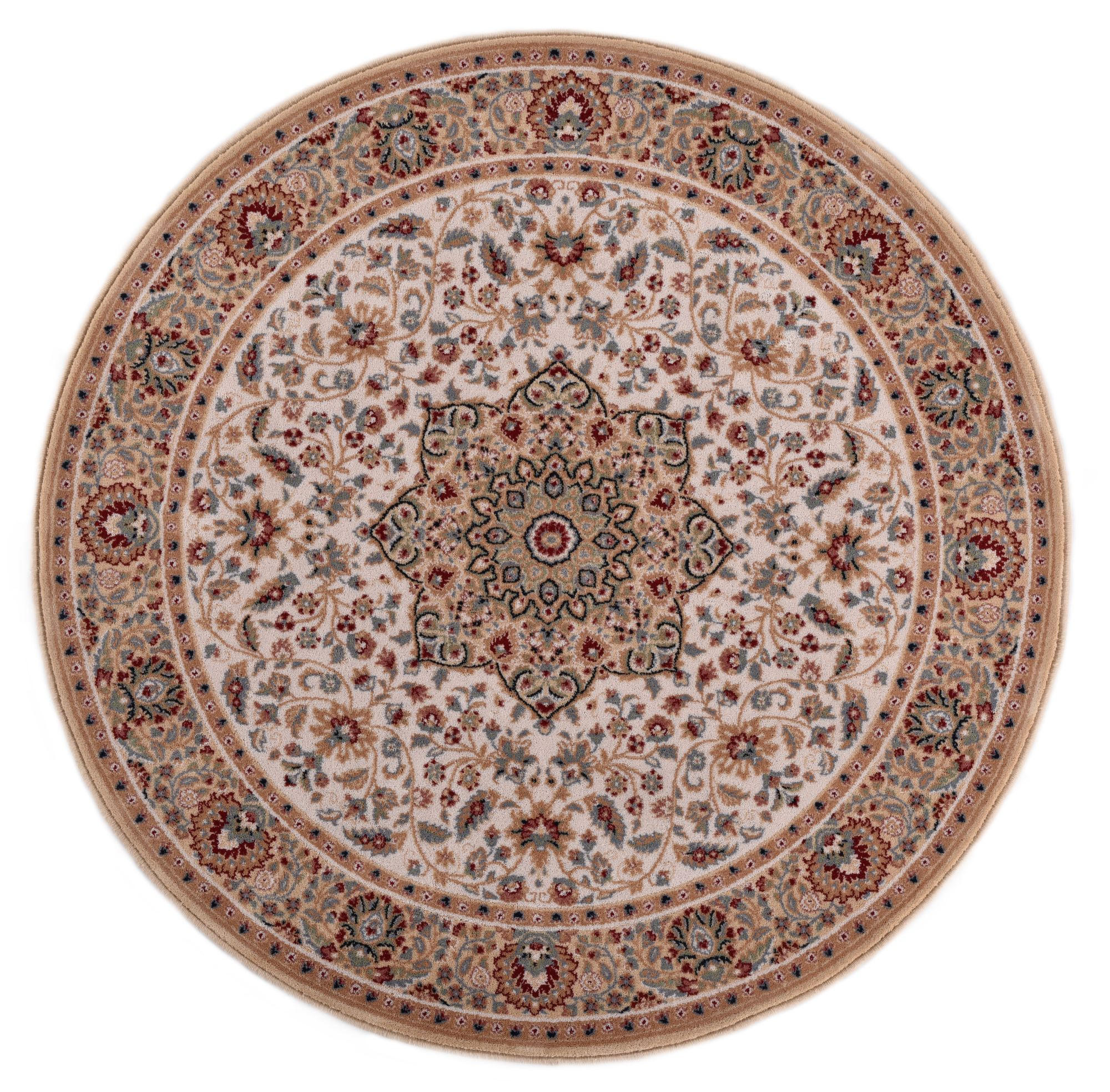 Theko Orientteppich Beige 240x240 cm