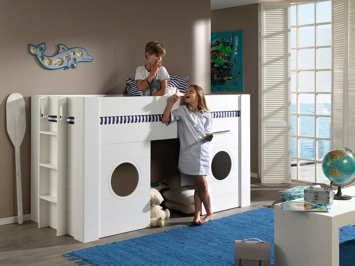 HOCHBETT Karella 215x120x96 aus MDF in Weiß - Weiß, Holzwerkstoff (90/200cm) - 58aufmkessel