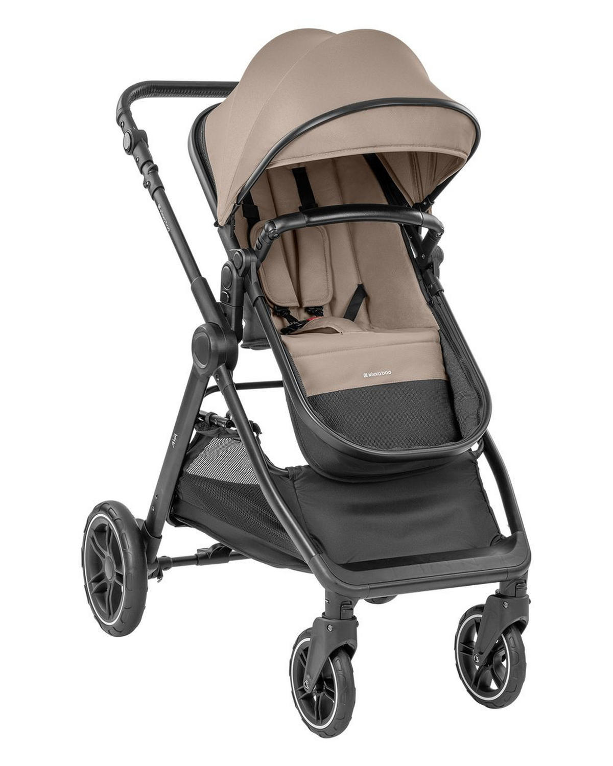KOMBIKINDERWAGEN Ava 3 in 1 beige Babywanne, Babyschale, Gummiräder, Tasche - Beige, Metall (84/59/102cm) - Kikka boo