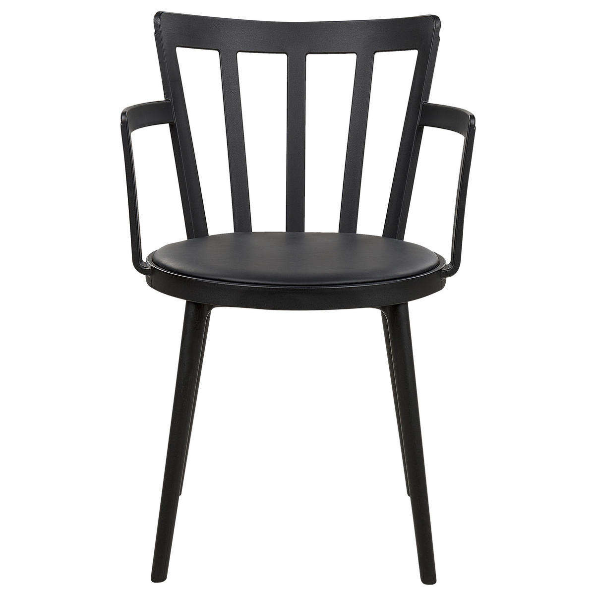 ESSZIMMERSTUHL 4er-Set Kunststoff Schwarz Morill - Schwarz, Kunststoff (45/77/52cm) - Beliani