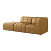 ECKSOFA Links Kunstleder Braun - Cognac/Schwarz, Holzwerkstoff/Kunststoff (240/90cm) - Makamii