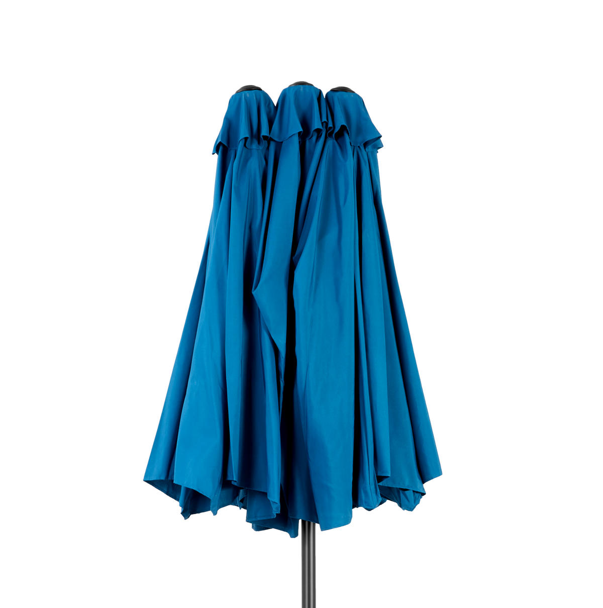 DOPPELSCHIRM aus Stahl 453x267x255 cm in Dunkelblau mit Handkurbel - Dunkelblau, Metall (267/453cm) - Modfu