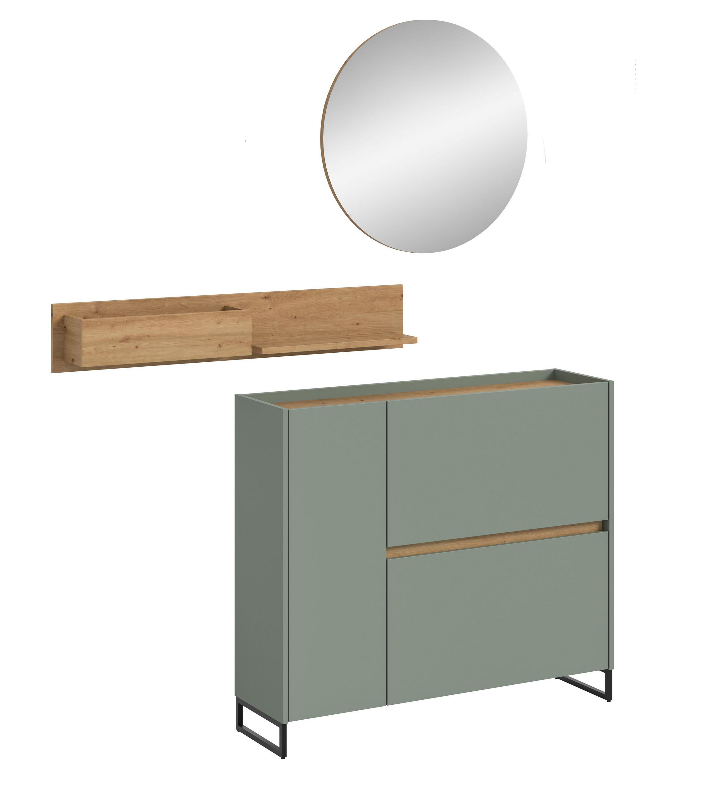 Homes & Jones Garderobe Salbeigrün 140x197x32 cm