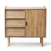 KOMMODE mit 3 Schubladen und Tür - Braun, Holz/Holzwerkstoff (80/74/39cm) - Hometopia