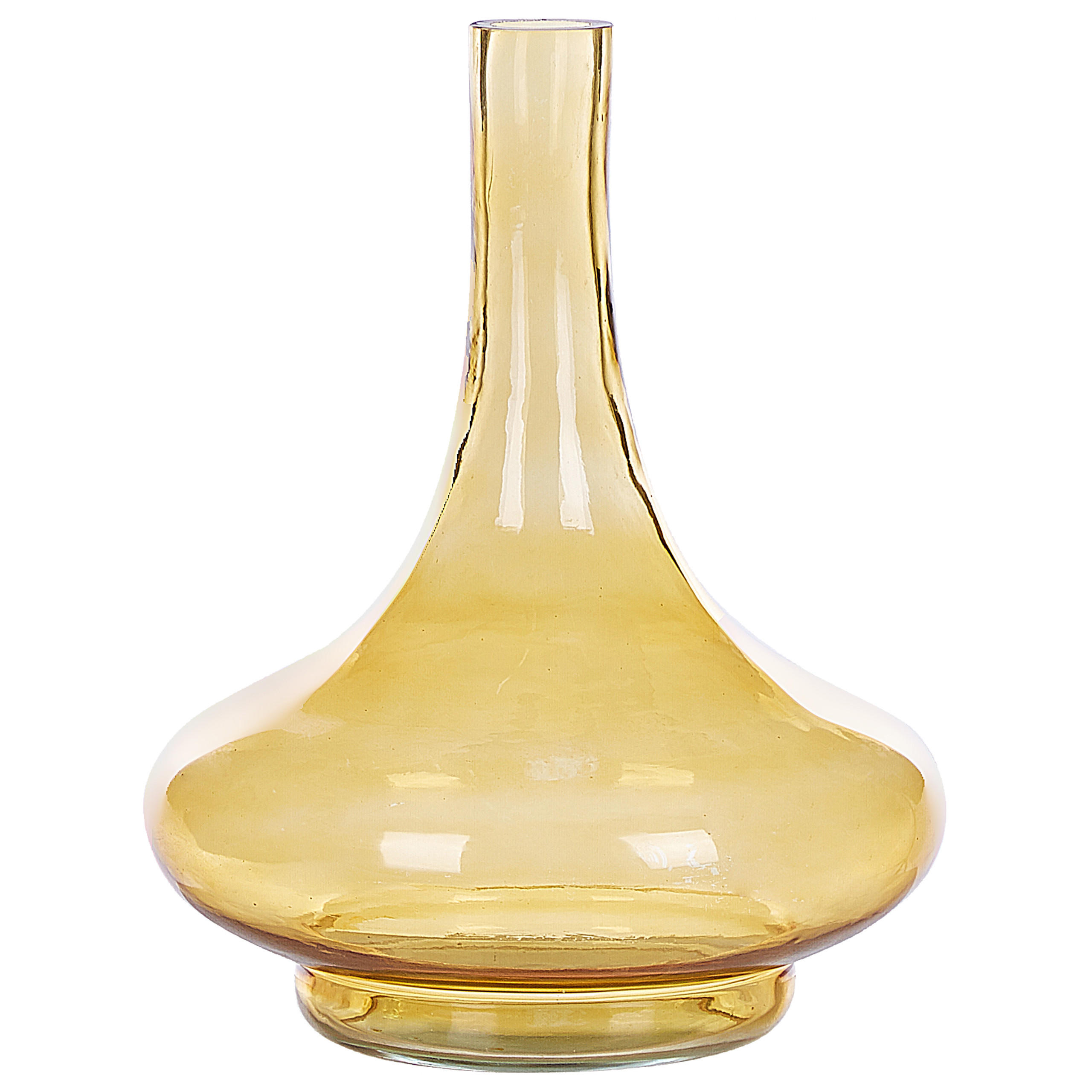 DEKOVASE Glas gelb Paneer - Goldfarben, Glas (30cm) - Beliani