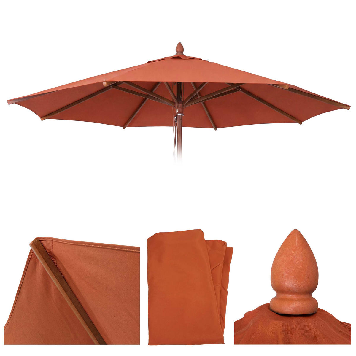 SCHIRMBEZUG C57B Orange - Orange, Textil (400/400cm) - MCW