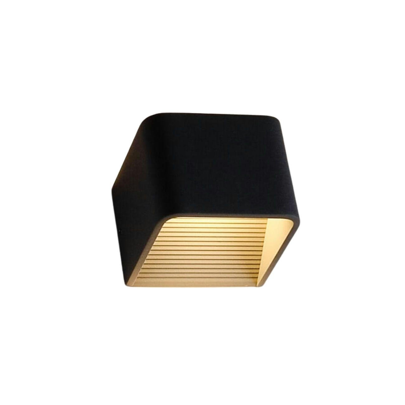 WANDLEUCHTE Quadra, Schwarz, 10cm - Schwarz, Metall (10/8/10cm) - KOSILUM