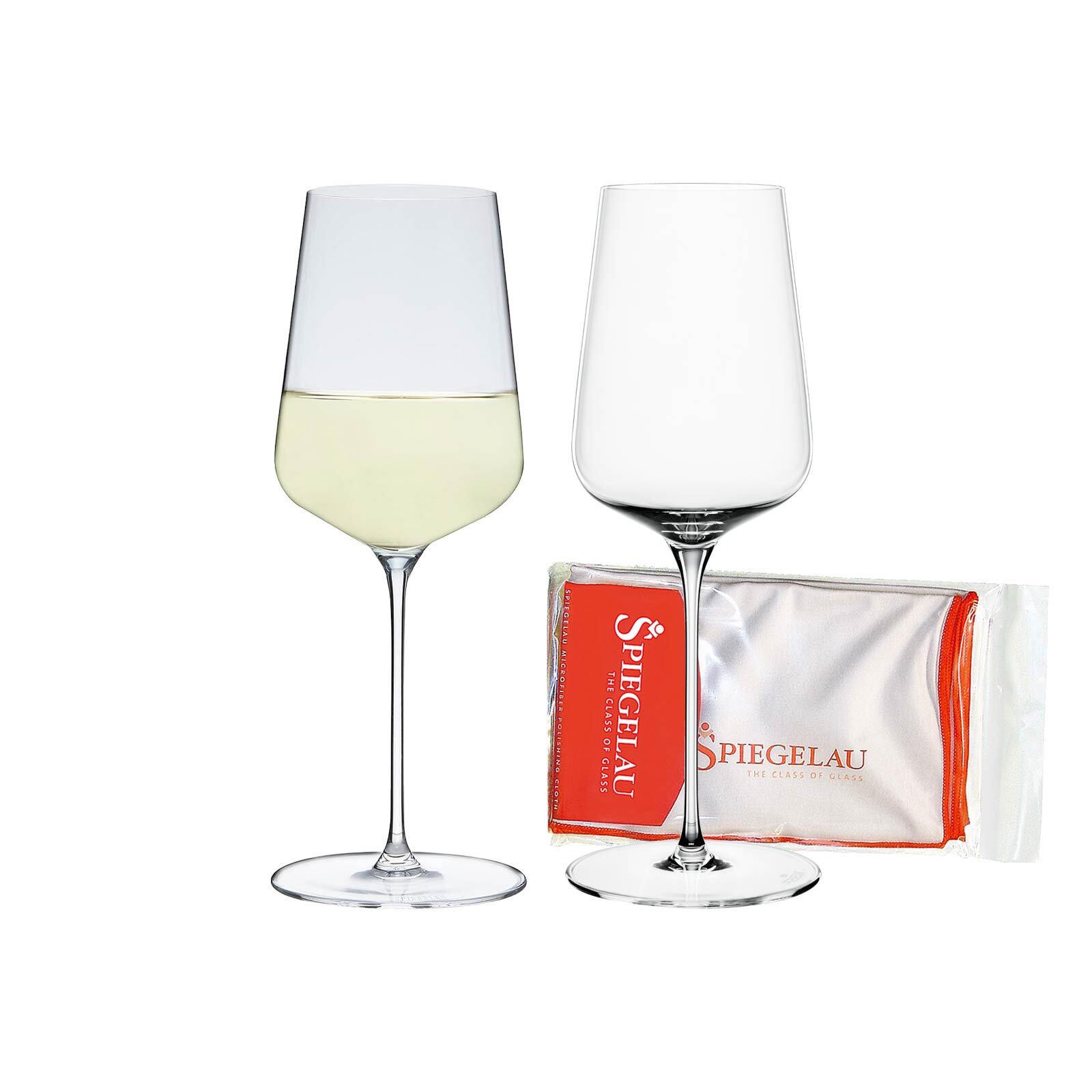 WEISSWEINGLÄSER + POLIERTUCH Definition transparent 430 ml 2er Set - Transparent, Glas (0.43L) - Spiegelau