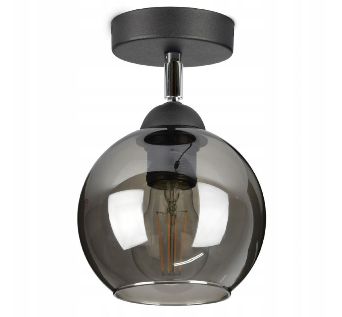 DECKENLEUCHTE HAGEN - Schwarz, Glas/Metall (15/15/21cm) - kiki design