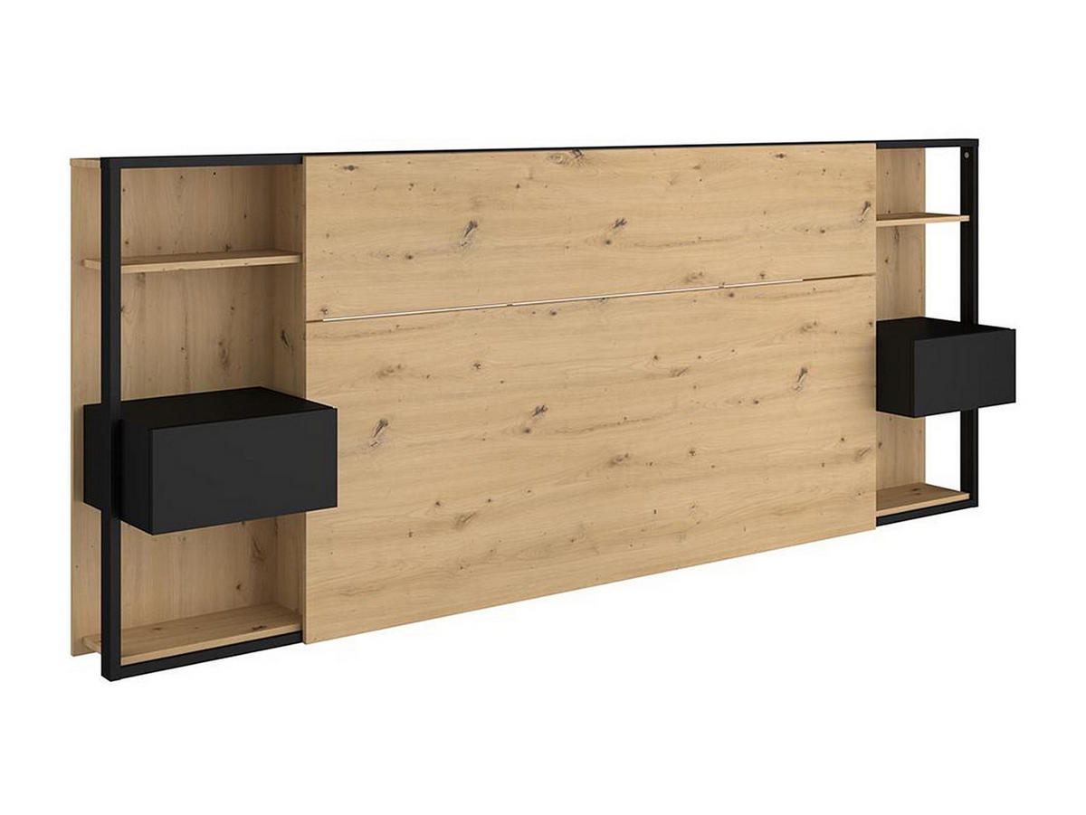 BETTKOPFTEIL - 2 Personen - holz - naturfarben hell Mista - Naturfarben, Holz (255.1/102.6/35.9cm) - Vente-Unique