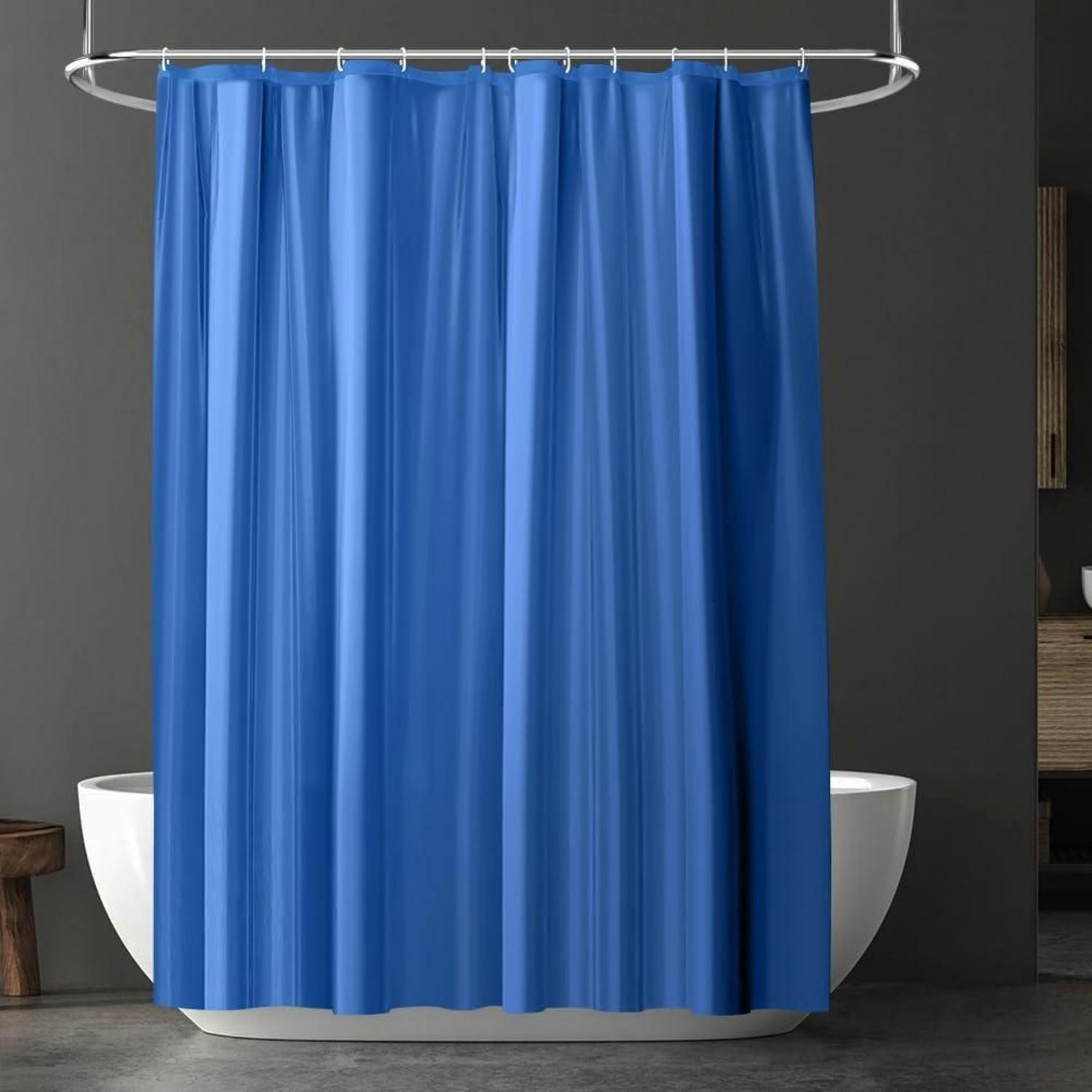 DUSCHVORHANG 180 x 180 cm Navy blau - Blau, Kunststoff (180/1cm)