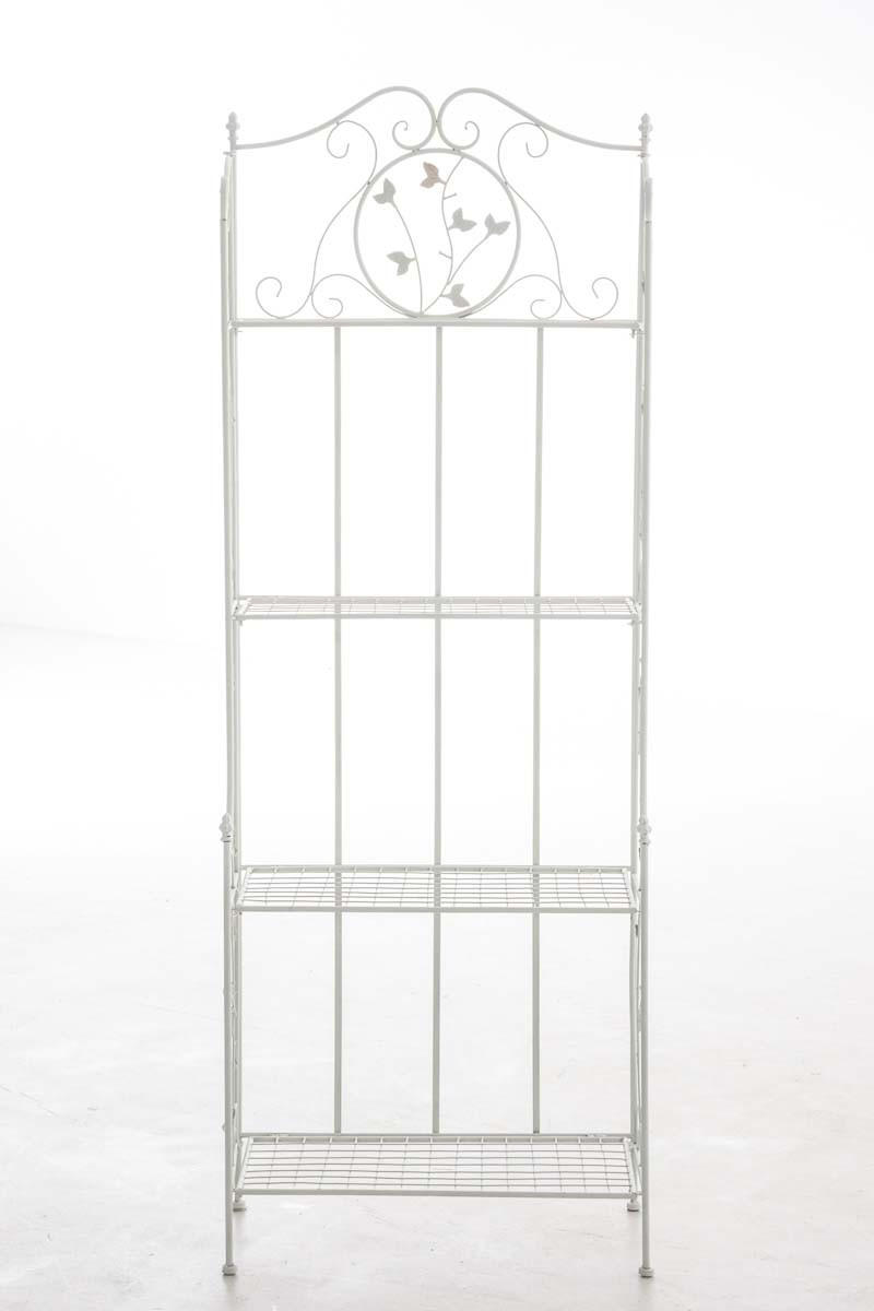 STANDREGAL Metall Weiß - Weiß, Metall (60/158/33cm) - CLP