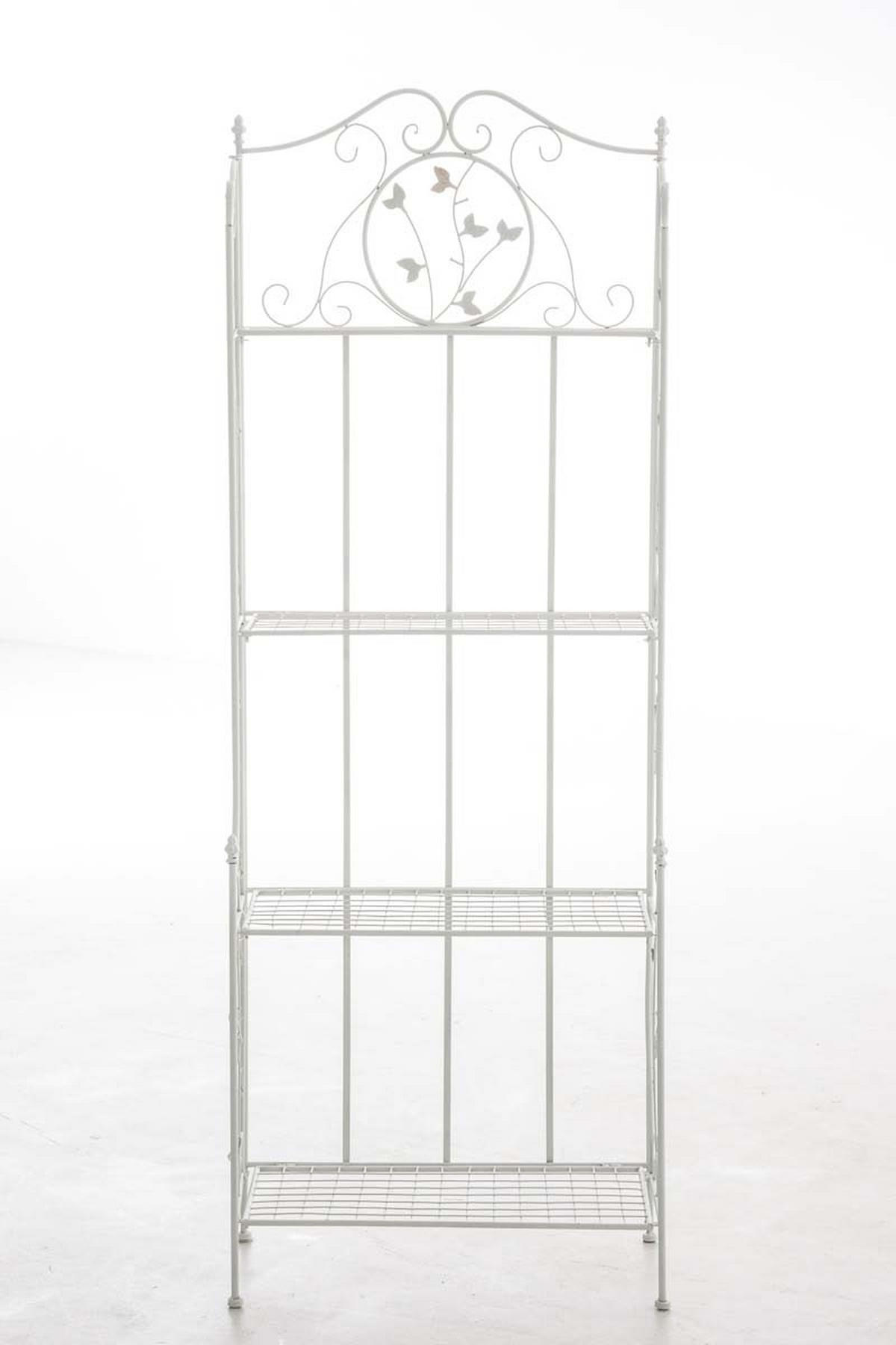 STANDREGAL Metall Weiß - Weiß, Metall (60/158/33cm) - CLP