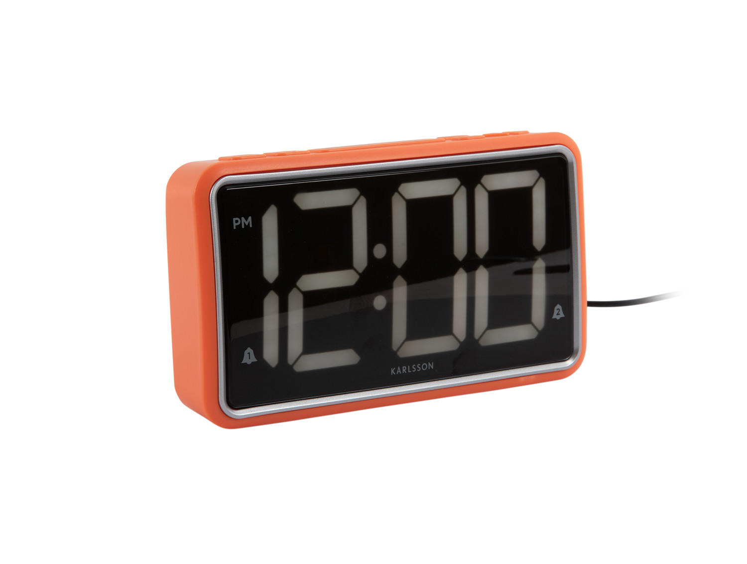 WECKER New Retro 16/4/9 cm - Orange, Kunststoff (4/9/16cm) - Karlsson