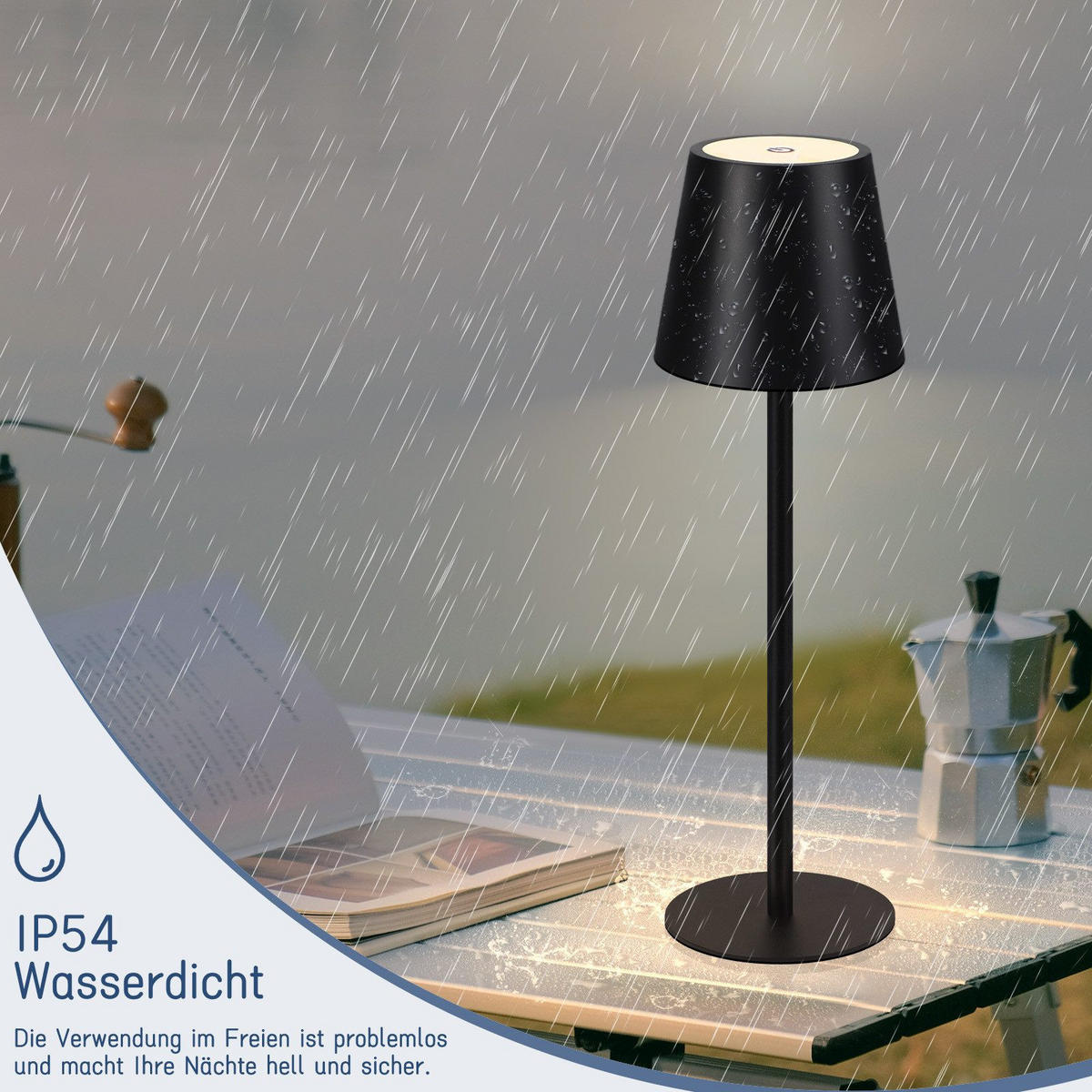 LED-TISCHLEUCHTE Osnabrück(2er-set) 11/11/37.5 cm - Schwarz, Metall (11/11/37.5cm) - Nettlife