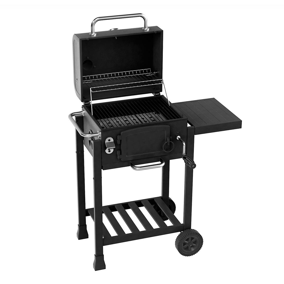 HOLZKOHLEGRILL HERO - Schwarz, Metall (87/108/57cm) - TAINO